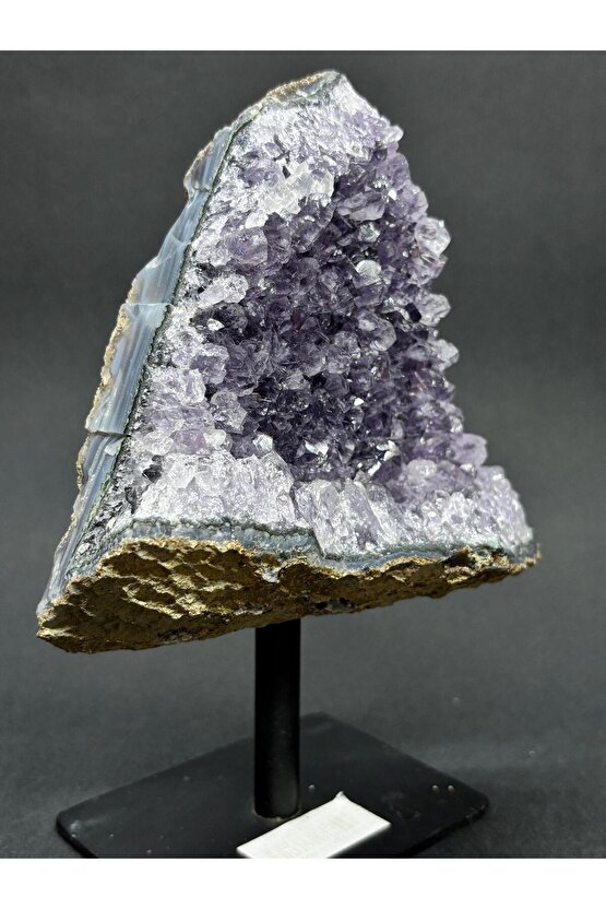 BREZİLYA AMETİST DOĞALTAŞ SİYAH DEMİR STANTLI