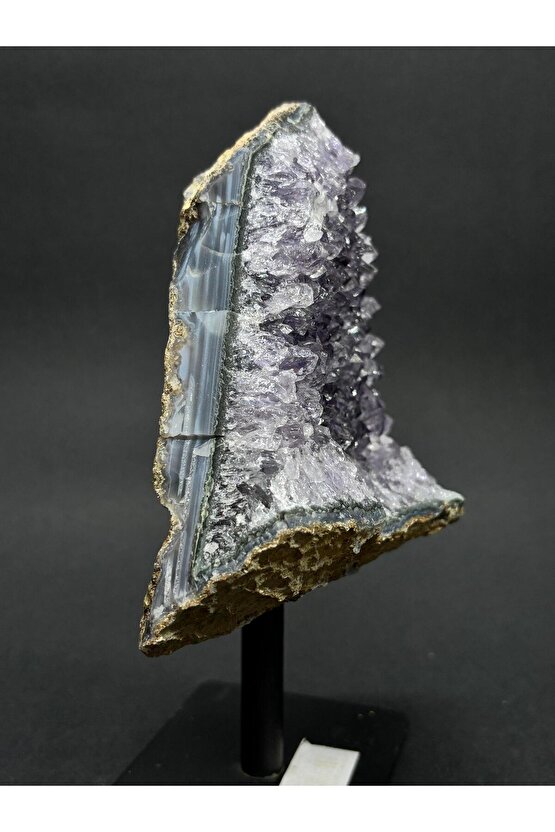 BREZİLYA AMETİST DOĞALTAŞ SİYAH DEMİR STANTLI