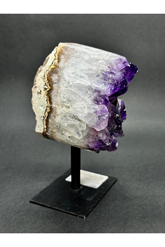 BREZİLYA AMETİST DOĞALTAŞ SİYAH DEMİR STANTLI