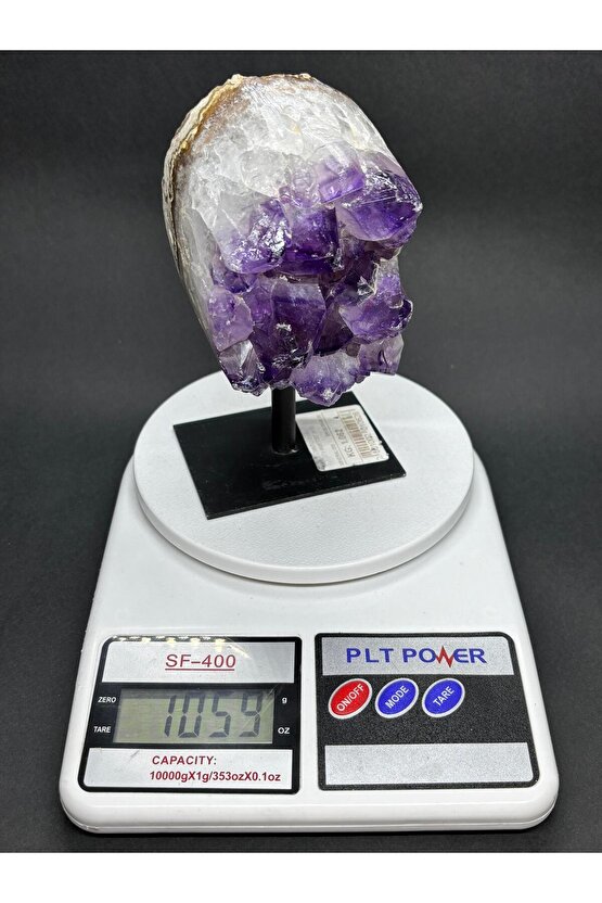 BREZİLYA AMETİST DOĞALTAŞ SİYAH DEMİR STANTLI