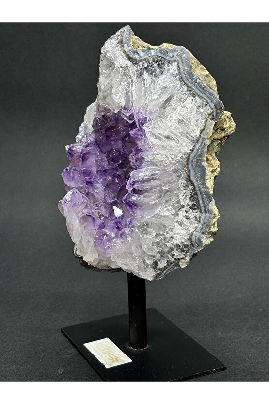 BREZİLYA AMETİST DOĞALTAŞ SİYAH DEMİR STANTLI