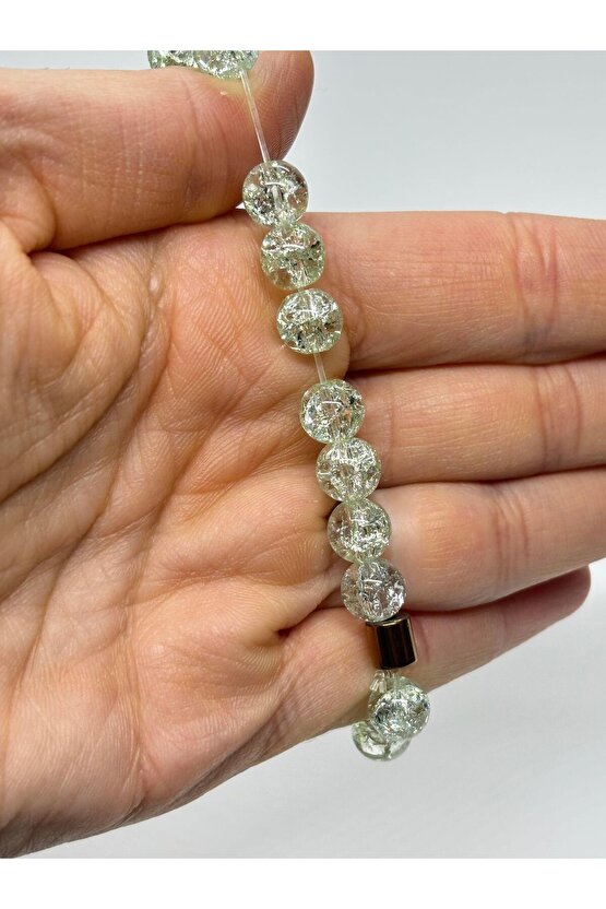 YEŞİL NECEF DAĞ KRİSTALI ŞANS TAŞI DOĞALTAŞ BİLEKLİK