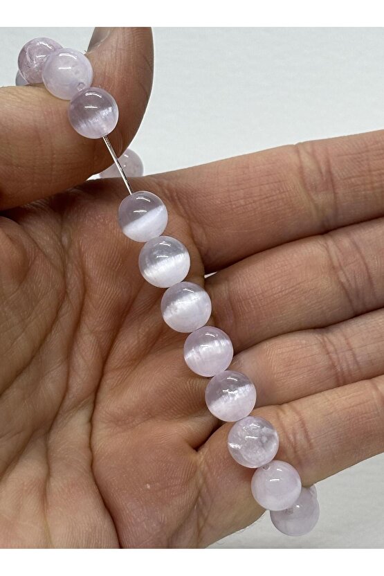 PEMBE SELENİT DOĞALTAŞ BİLEKLİK