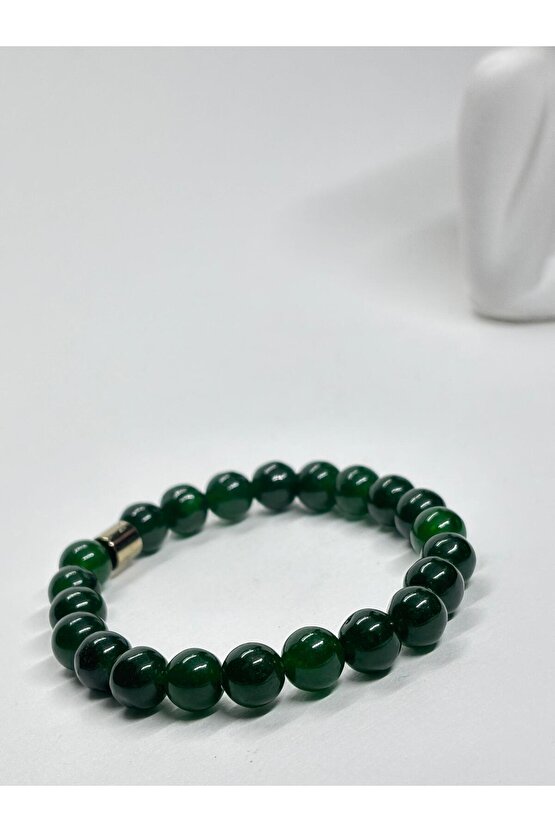 KOYU YEŞİL AKİK DOĞALTAŞ BİLEKLİK