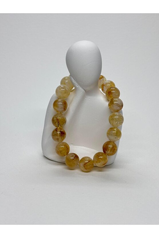 SİTRİN AA KALİTE ZENGİNLİK DOĞALTAŞ 10MM BİLEKLİK