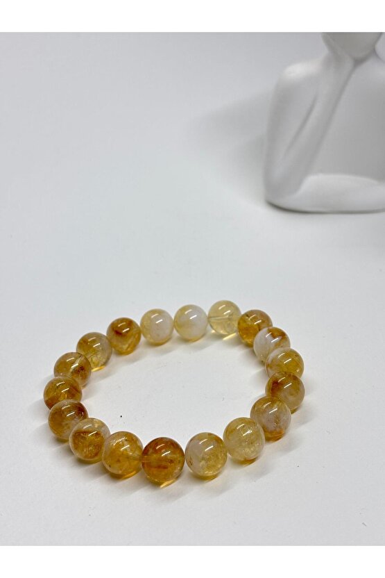 SİTRİN AA KALİTE ZENGİNLİK DOĞALTAŞ 10MM BİLEKLİK