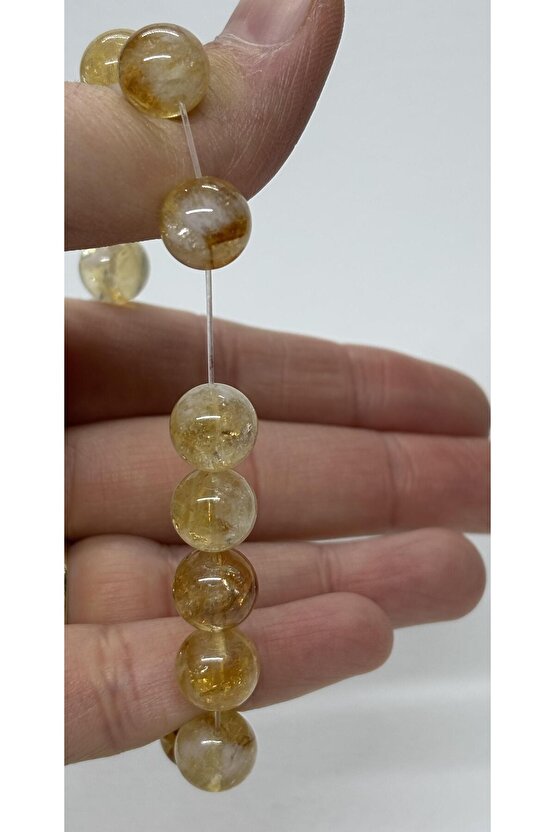 SİTRİN AA KALİTE ZENGİNLİK DOĞALTAŞ 10MM BİLEKLİK