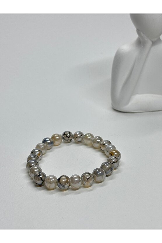 AYNALI KIRÇILLI AKİK DOĞALTAŞ BİLEKLİK