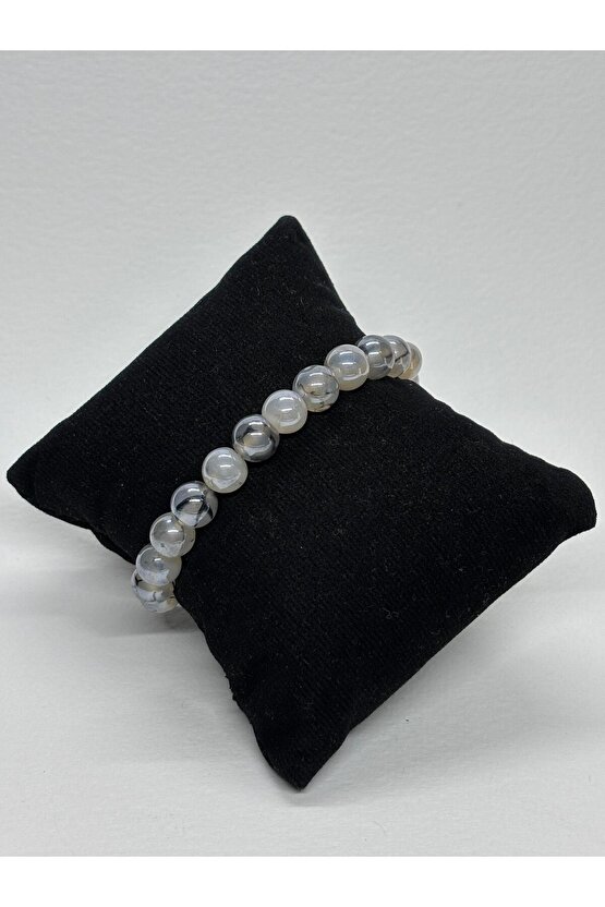 AYNALI KIRÇILLI AKİK DOĞALTAŞ BİLEKLİK