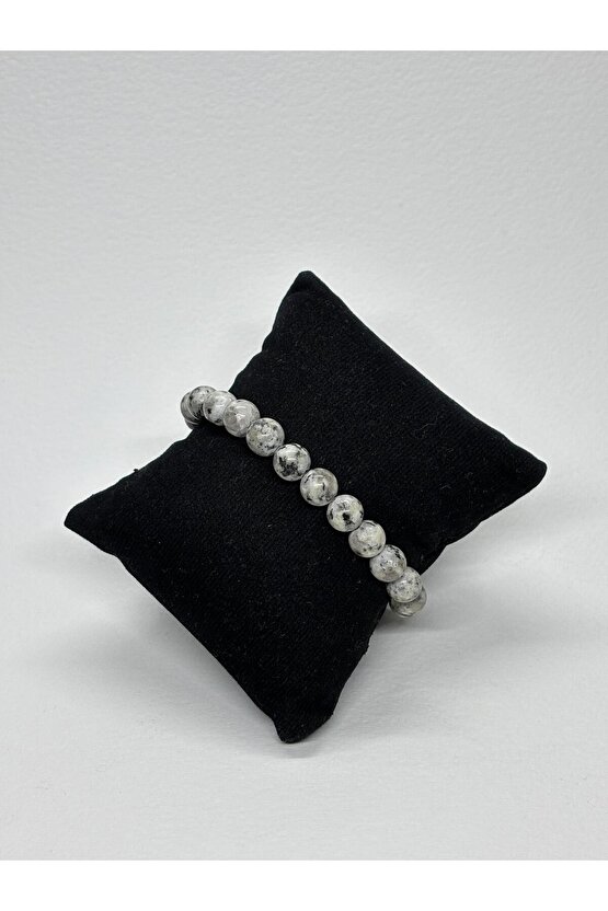 GRİ JASPER DOĞALTAŞ BİLEKLİK