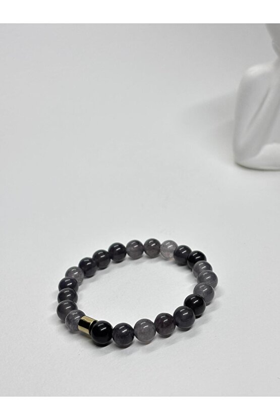 AKİK DOĞALTAŞ BİLEKLİK DUMAN GRİ