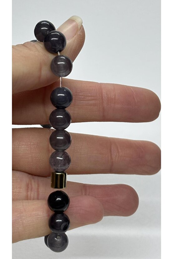 AKİK DOĞALTAŞ BİLEKLİK DUMAN GRİ