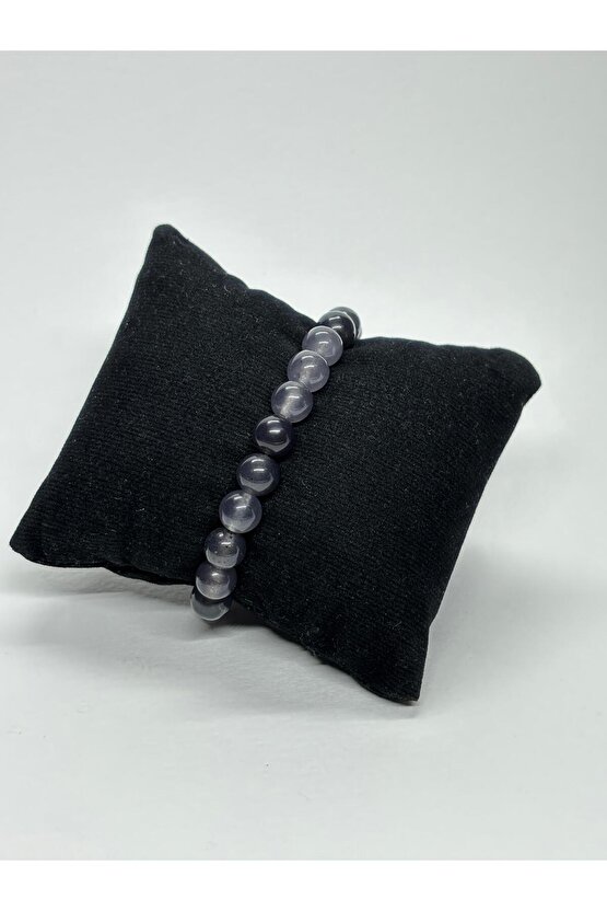 AKİK DOĞALTAŞ BİLEKLİK DUMAN GRİ