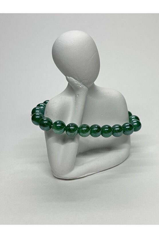 YEŞİL AYNALI AKİK DOĞALTAŞ BİLEKLİK