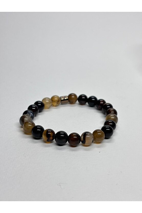 KAHVE AKİK DOĞALTAŞ BİLEKLİK