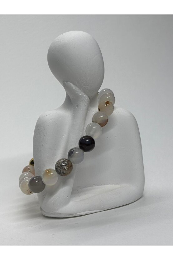 BEYAZ AKİK DOĞALTAŞ BİLEKLİK