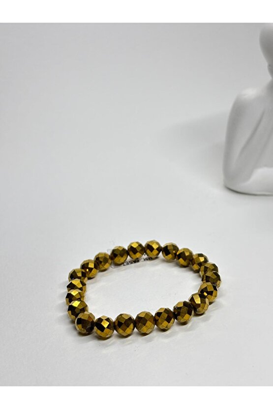 HEMATİT DOĞALTAŞ BİLEKLİK GOLD