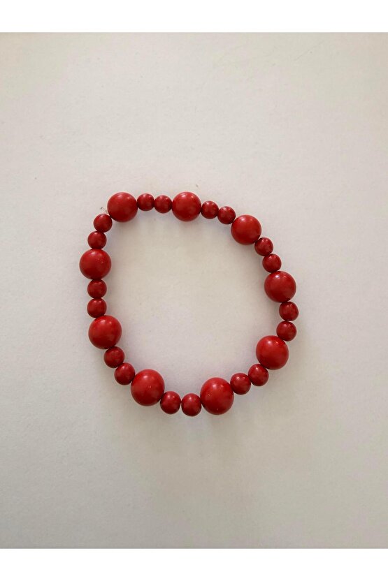 Zinobar (Zinober) Doğaltaş Bileklik