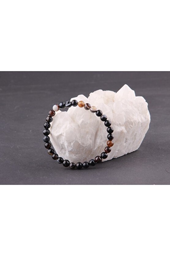 Göz Akik Doğal Taş Bileklik 6 Mm