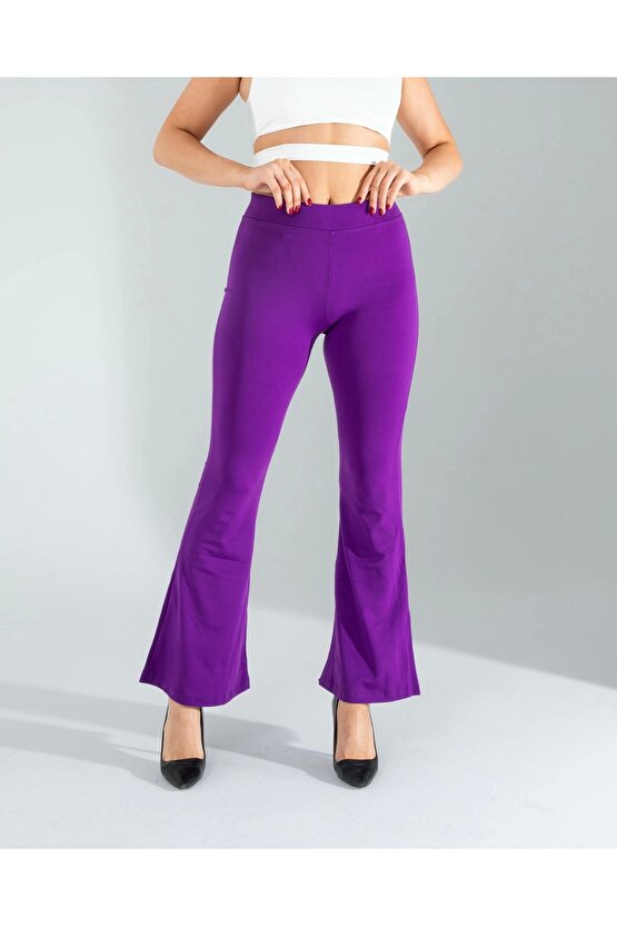Mor İspanyol Paça Tayt