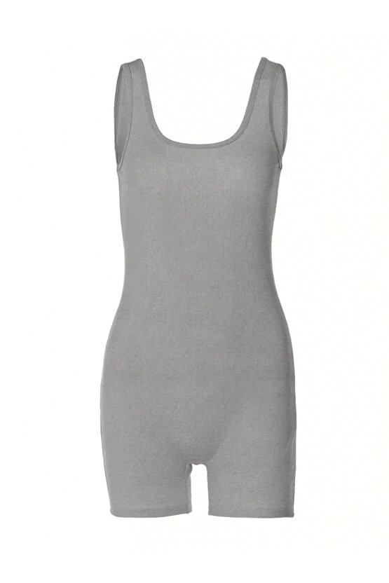 Kadın Kalın Askılı Bodycon Tulum