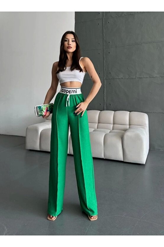 Kadın Aerobin Kumsş Yüksek Bel Bol Kesim Gipeli Pantolon