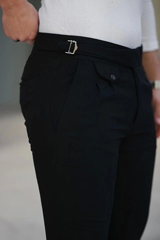 Erkek Bel Toka Detaylı Pileli Pantolon