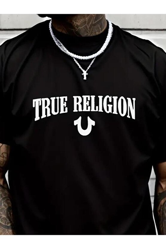 Erkek True Religion Baskılı Süprem T-shirt