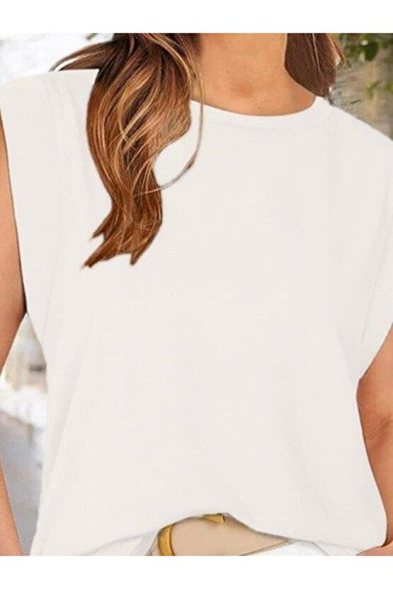 Kadın Kısa Kollu Bisiklet Yaka Viskon Bluz