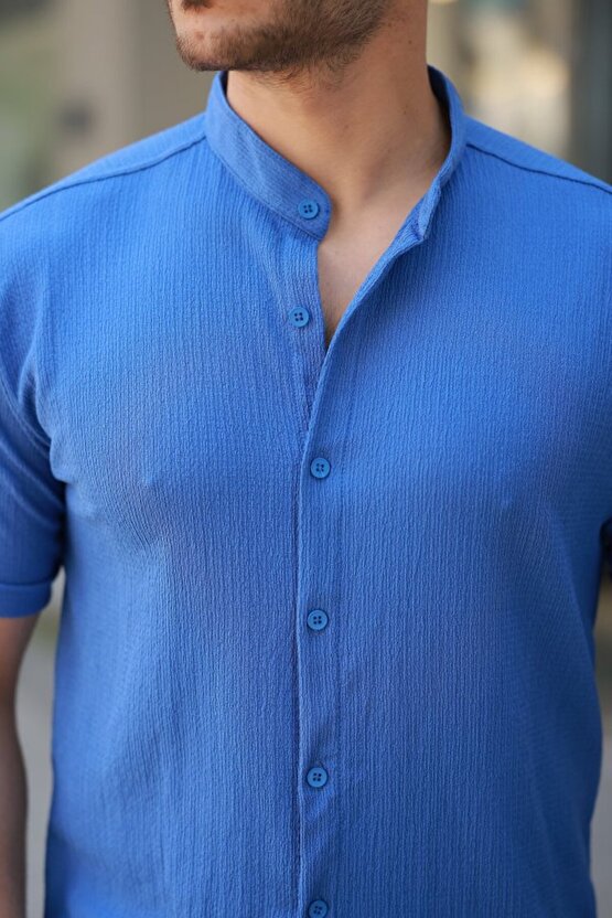 munn collection Erkek Hakim Yaka Kısa Kollu Gömlek