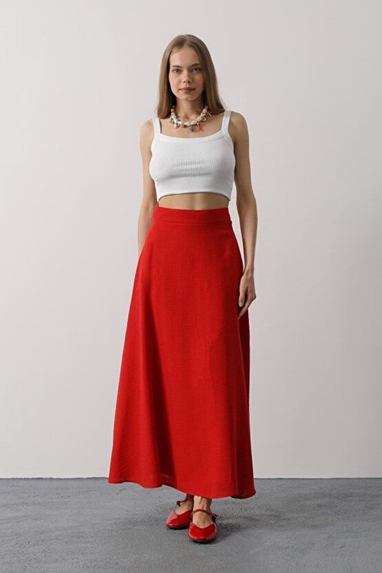 Keten Etek - Kırmızı