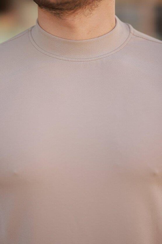 Erkek Yarım Balıkçı Yaka Kısa Kollu T-shirt