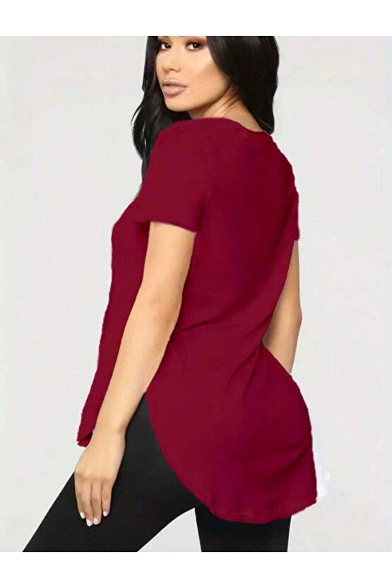 Kadın Türlü Viskon Kumaş Yırtmaç Detaylı Bluz