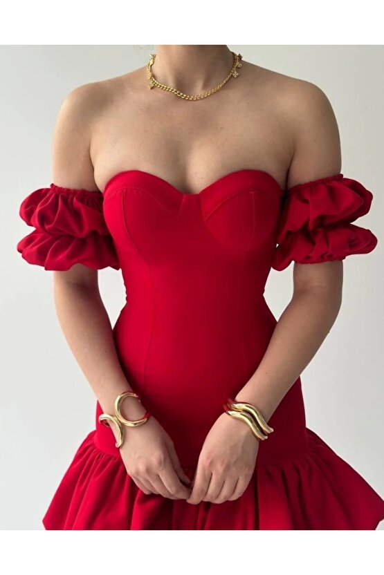 Peyda Straplez Elbise