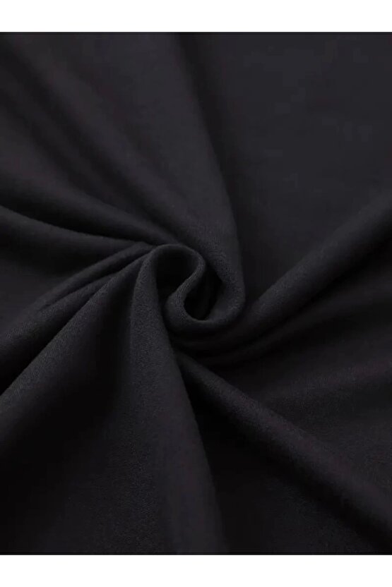 Baskılı Oversize Bisiklet Yaka T-shirt - Siyah