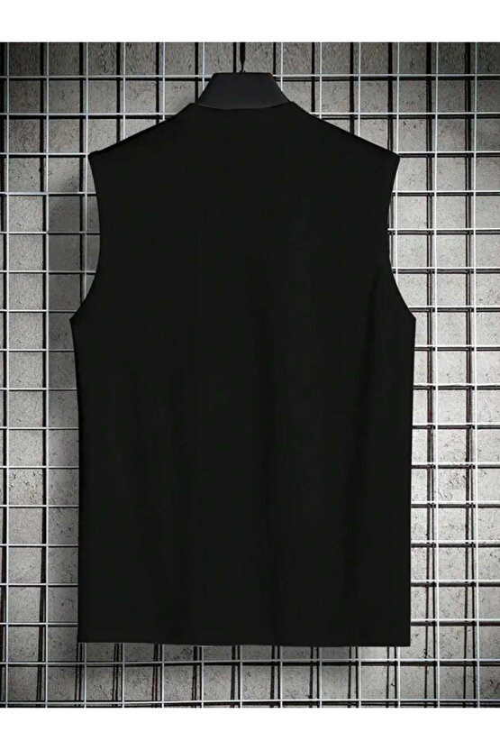 MODAVERA Erkek Sıfır Kol Victory Baskılı Süprem Tişört