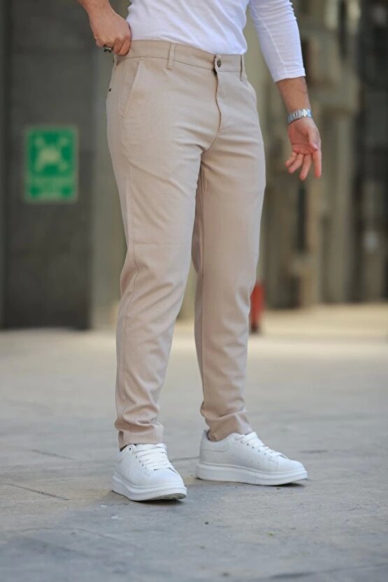 Erkek Düz Kesim Bilek Boy Kumaş Pantolon