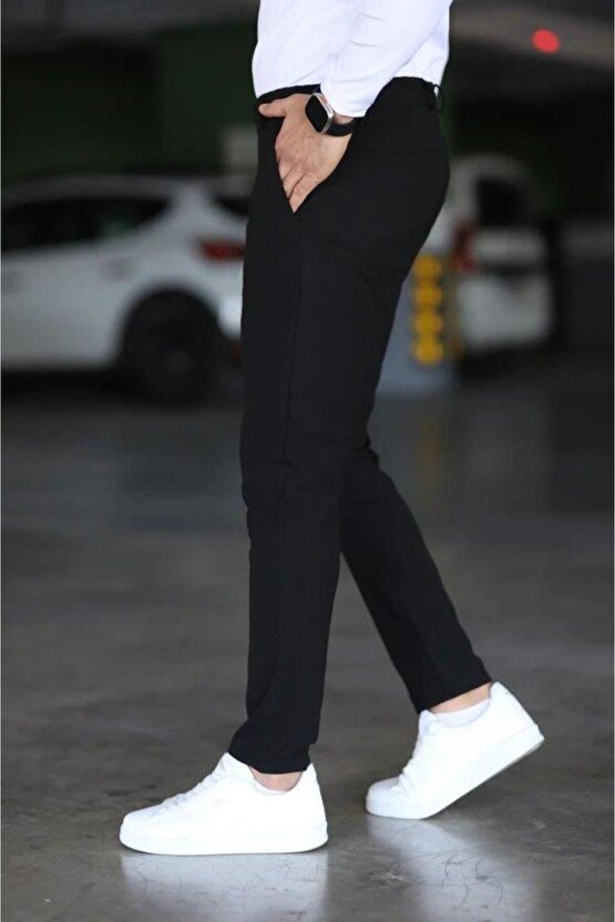 Erkek Düz Kesim Bilek Boy Kumaş Pantolon