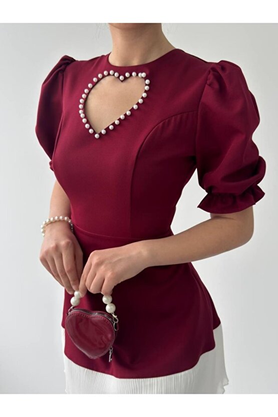 Safe Kalp Detaylı Elbise