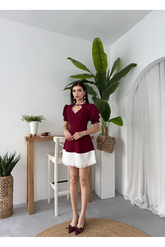 Safe Kalp Detaylı Elbise