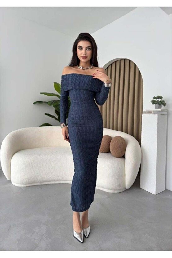 Ovieda Madonna Yaka Elbise