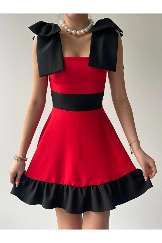 Miron Omuz Fiyonklu Elbise