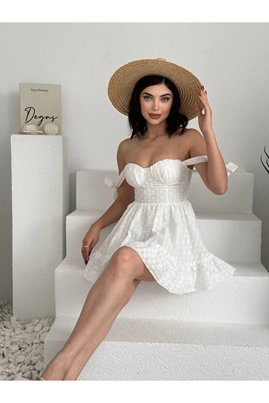 onika Omuz Bağlamalı Elbise