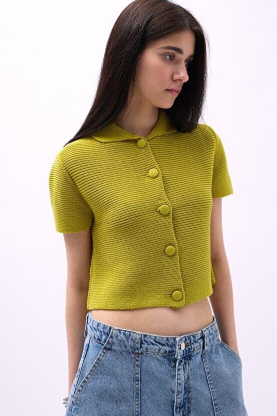 Bebe Yaka Düğmeli Bluz
