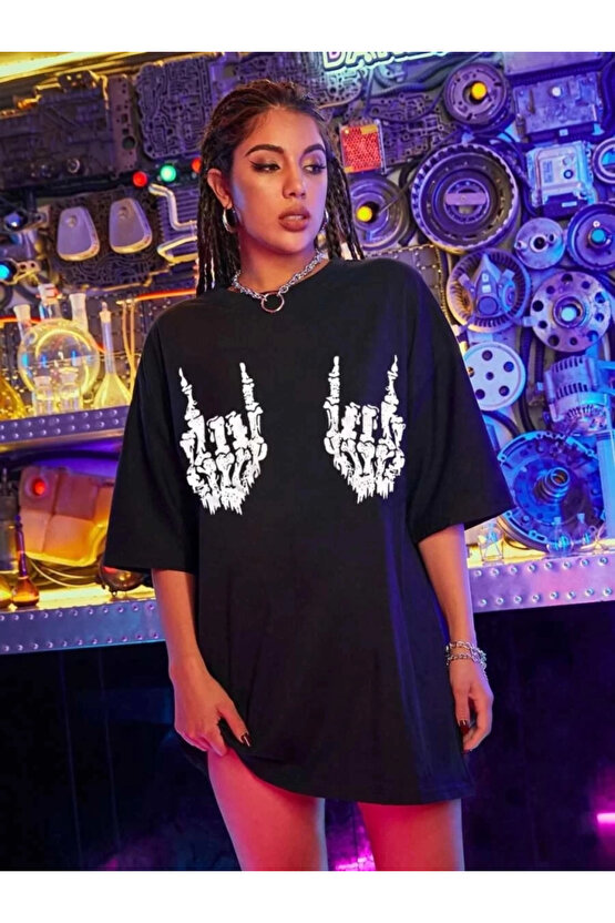 MDB Baskılı Oversize Tshirt iyah