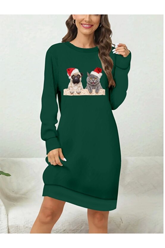 Kadın Uzun Kollu Bisiklet Yaka Desenli Viskon Iki Iplik Bluz