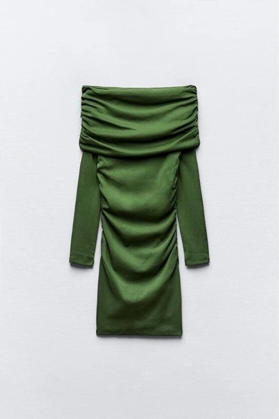 Kadın adonna endil Yaka Fırsat ürün Büzgülü ini Elbise