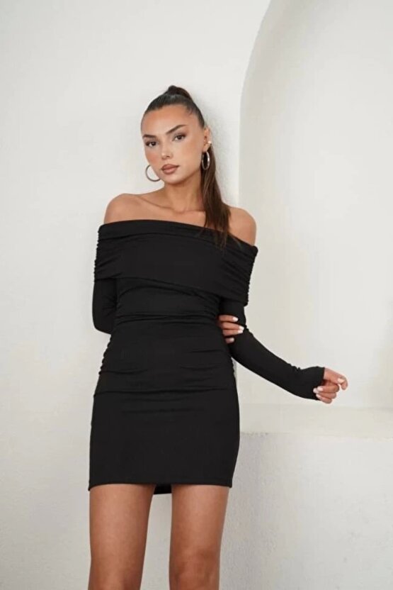 Kadın adonna endil Yaka Fırsat ürün Büzgülü ini Elbise