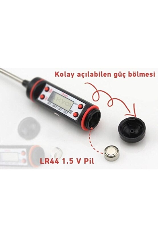 Tp-101 Sıvı Çubuk Termometre Gıda Yiyecek Içecek Sıcaklık Ölçer Gıda Termometresi Isı Ölçer