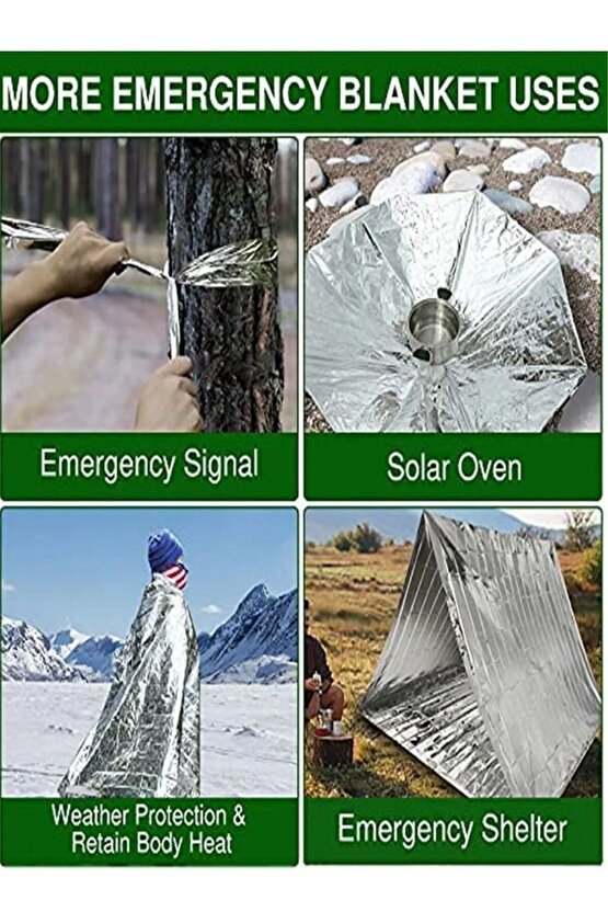 Acil Durum Ilk Yardım Battaniyesi Deprem Yanık Termal Battaniye Nem Ve Soğuktan Koruma Su Geçirmez